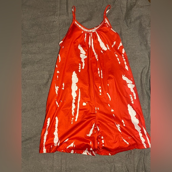 Red and White Romper - Picture 1 of 1